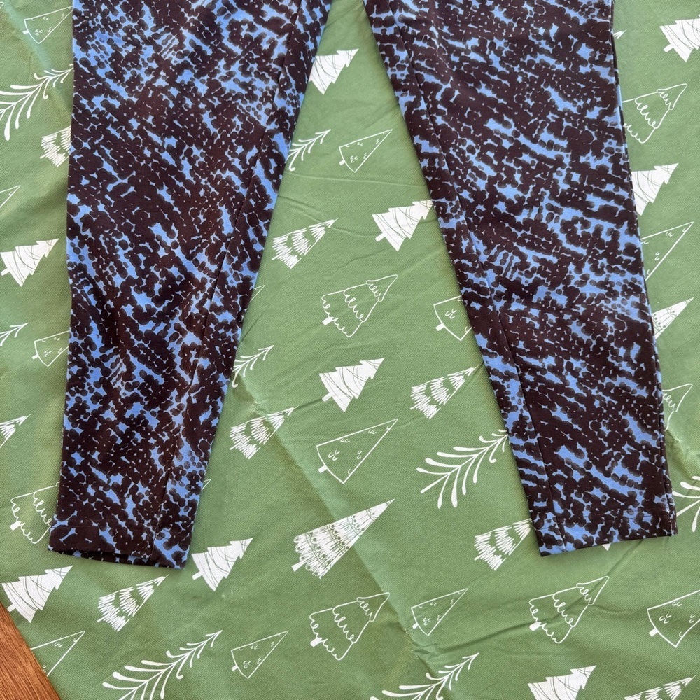 Terra & Sky High-Rise Ankle Leggings Plus 0X 14W Blue Snake Print New Lot of 3 - Picture 7 of 13